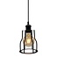 Pendant lamp Diego with 5W spiral bulb, amber, 1800K, G95