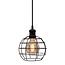 Pendant lamp Hugo with 5W spiral bulb, amber, 1800K, G95