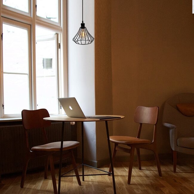 Kiki pendant lamp incl. 5W spiral bulb, Amber glass, 1800K, Ø95