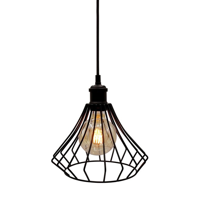 Kiki pendant lamp incl. 5W spiral bulb, Amber glass, 1800K, Ø95