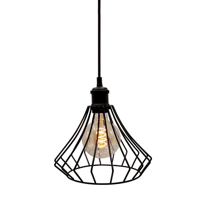 Pendant lamp Kiki with 5W spiral bulb, amber, 1800K, G95