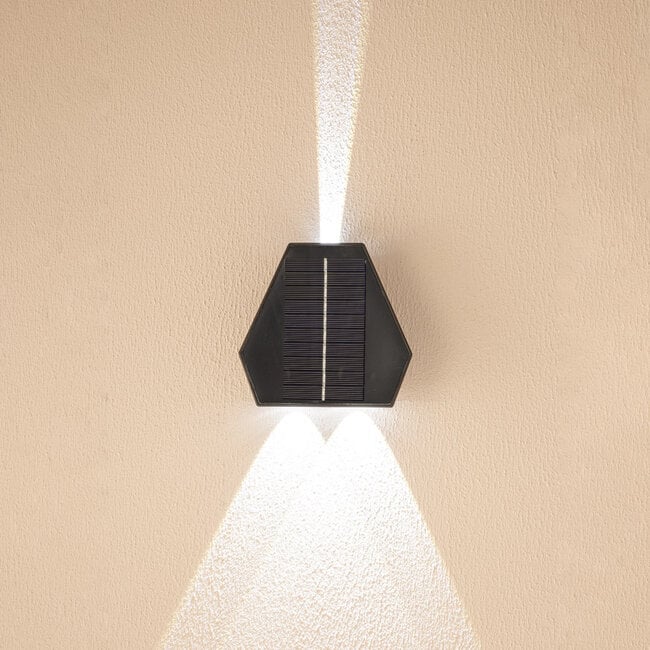 3-light solar outdoor wall light Charissa