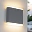 Flat outdoor wall light Arianna - grey 6W