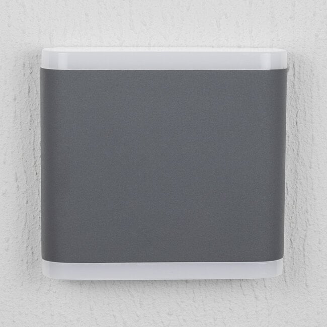 Flat outdoor wall light Arianna - grey 6W