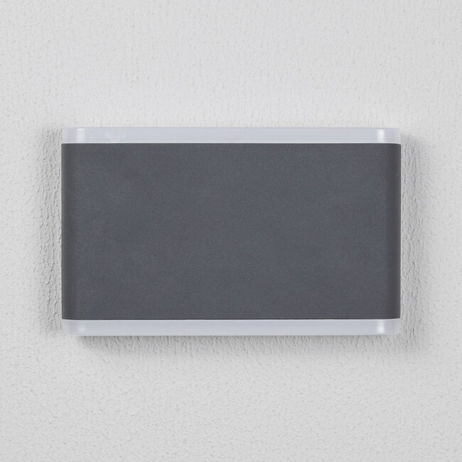 Flat outdoor wall light Demi - grey 12W
