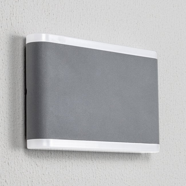 Flat outdoor wall light Demi - grey 12W