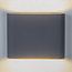 Dark grey flat wall lamp with glass - 6 or 12W