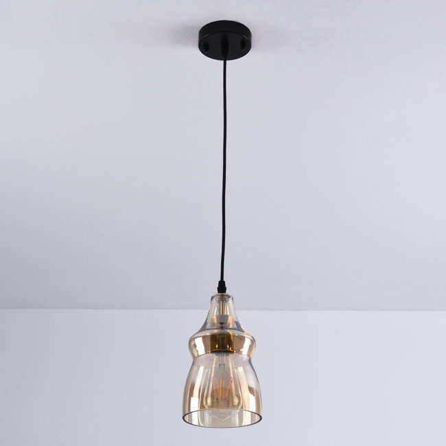 -light Trinidad pendant lamp with Amber glass - variant 2