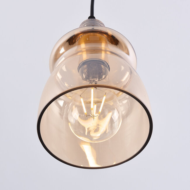 -light Trinidad pendant lamp with Amber glass - variant 2
