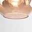 pendant light Lyana with glass globe - smoked or amber