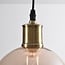 pendant light Lyana with glass globe - smoked or amber