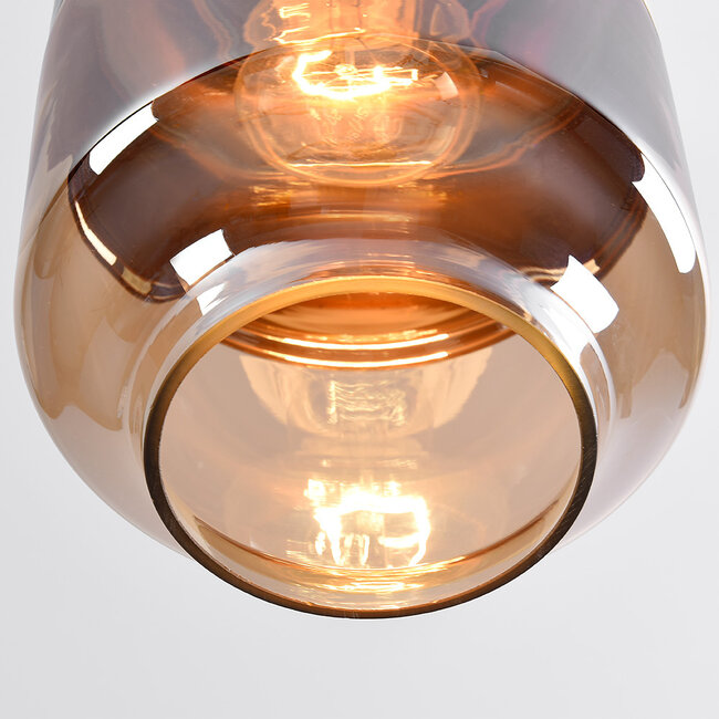 pendant light Laure with amber glass - variant 1