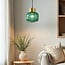 pendant light Inya with green glass