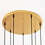 Designer pendant lamp with ribbed glass in various colours - Altair