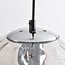 pendant light Hades in cognac glass with curved detail