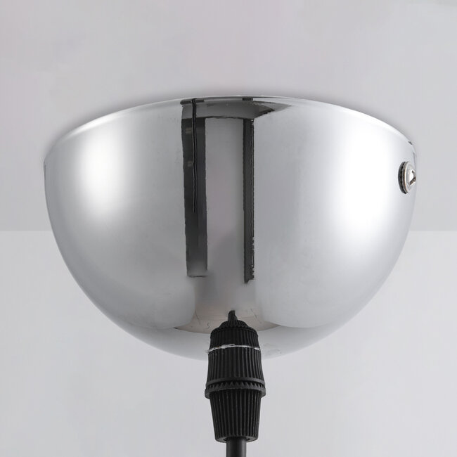 pendant light Hades in cognac glass with curved detail