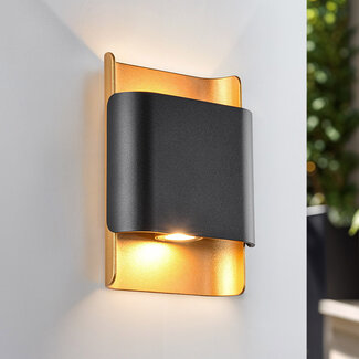 Black outdoor wall lamp - Vita