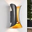 Outdoor wall light Else with integrated LED - black and gold