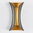 Outdoor wall light Else with integrated LED - black and gold