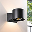 Black wall lamp for indoor and outdoor use - Ylva