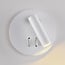 Round wall lamp Lenae with rotatable spotlight and illuminated wall plate