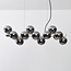 Luxury pendant lamp, 16-light, smoked glass with Mirror effect - Sunita