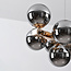 16-light pendant light Sunita - smoked mirrored glass with gold