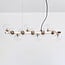 16-light pendant light Sunita - clear glass with gold