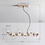 16-light pendant light Sunita - clear glass with gold