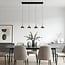 3-step dimmable pendant light Amina - smoked glass with colour gradient