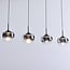 3-step dimmable pendant light Amina - smoked glass with colour gradient