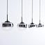 3-step dimmable pendant light Amina - smoked glass with colour gradient
