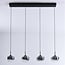3-step dimmable pendant light Amina - smoked glass with colour gradient