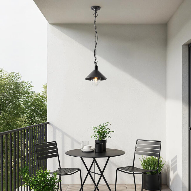Outdoor pendant light Jette - black