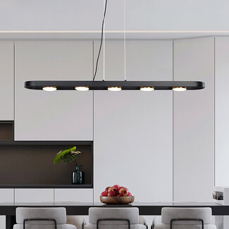 Black Sesto pendant lamp with Golden details