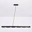 5-light pendant light Sesto - black with gold details