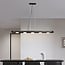 5-light pendant light Sesto - black with gold details
