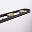 5-light pendant light Sesto - black with gold details