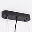 5-light pendant light Sesto - black with gold details