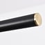 4-light pendant light Morandi - black with semi-open smoked shades