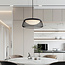 Black pendant lamp with open shade and dimmable LEDs - Milani