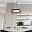 Dimmable pendant light Milani - black with open shade and integrated LED