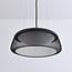 Dimmable pendant light Milani - black with open shade and integrated LED