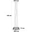 Dimmable pendant light Milani - black with open shade and integrated LED