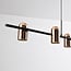 Pendant lamp Kyo 6-light in black and gold