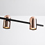 Pendant light Kyo, 6-light - black with gold