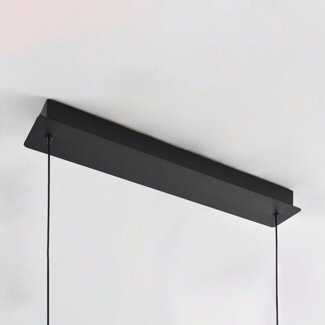 Kyo pendant lamp, 6-light - black with Gold