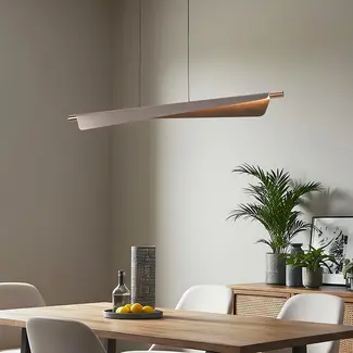 Mitsu designer pendant light - 3-step dimmable - brushed grey