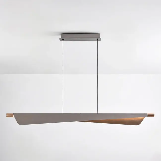 Mitsu designer pendant light - 3-step dimmable - brushed grey