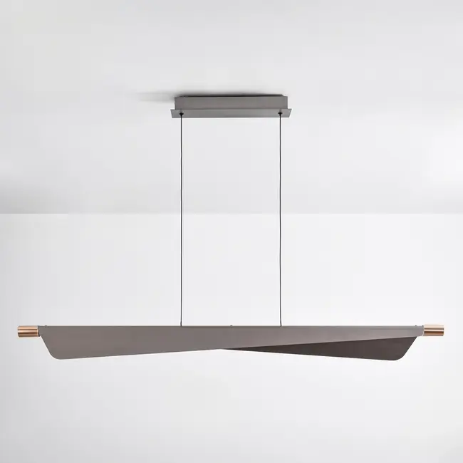 Mitsu designer pendant light - 3-step dimmable - brushed grey